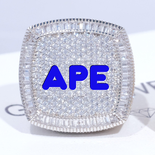 CUSTOM LETTER 3D ICED RING