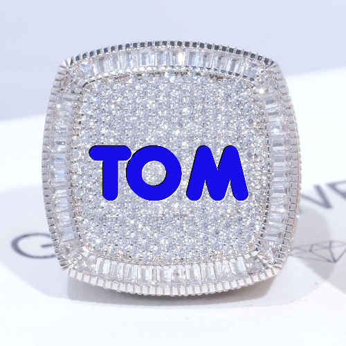 CUSTOM LETTER 3D ICED RING