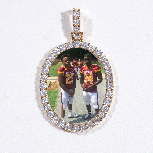 3D Oval Custom Picture Pendant