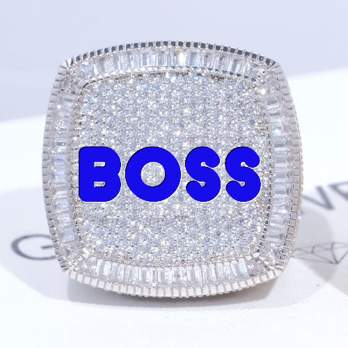 CUSTOM LETTER 3D ICED RING
