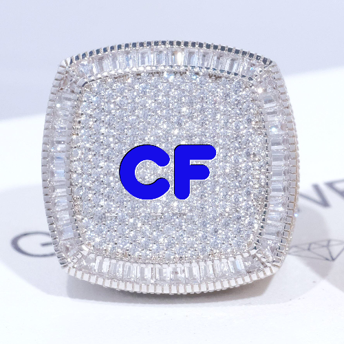 CUSTOM LETTER 3D ICED RING