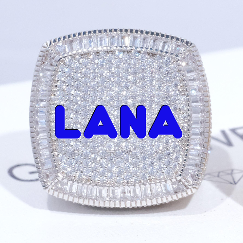 CUSTOM LETTER 3D ICED RING