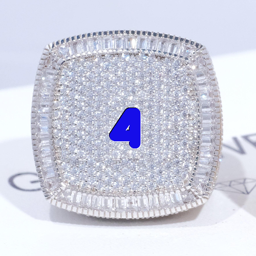 CUSTOM LETTER 3D ICED RING