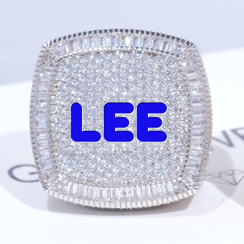 CUSTOM LETTER 3D ICED RING