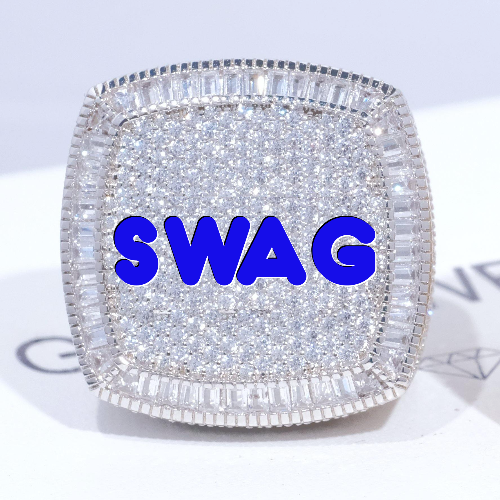 CUSTOM LETTER 3D ICED RING