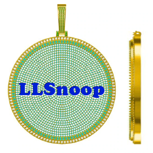 CUSTOM LETTER NECKLACE 3D BIG DISC