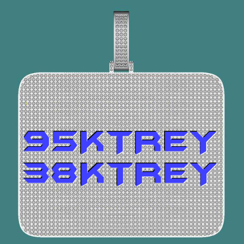 CUSTOM LETTER NECKLACE 3D BIG SQUARE