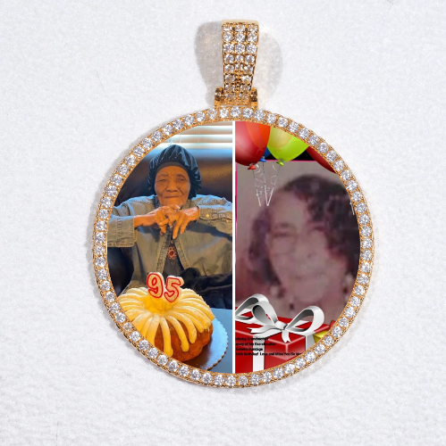 MEDIUM 3D CIRCLE CUSTOM PICTURE PENDANT