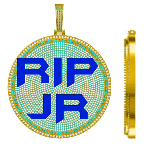 CUSTOM LETTER NECKLACE 3D BIG DISC