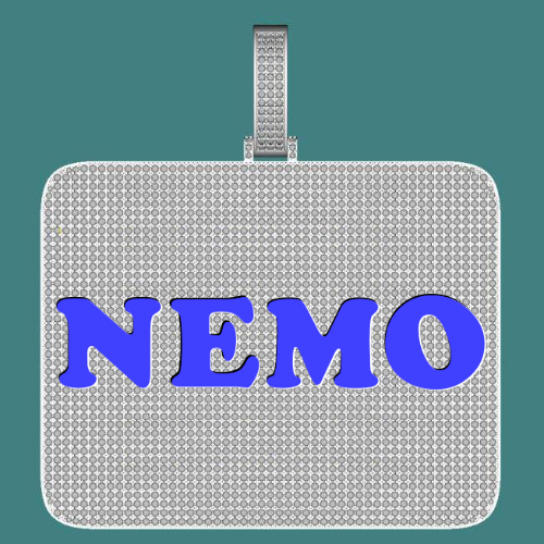 CUSTOM LETTER NECKLACE 3D BIG SQUARE