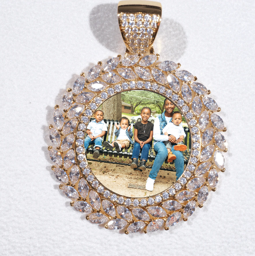 Large 3D Wheat Ear Custom Picture Pendant