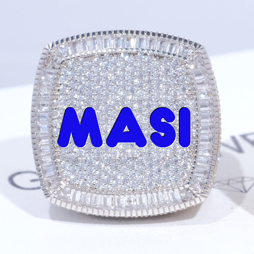 CUSTOM LETTER 3D ICED RING