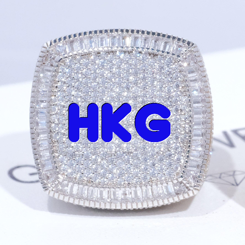 CUSTOM LETTER 3D ICED RING