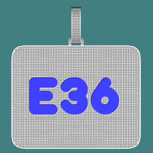 CUSTOM LETTER NECKLACE 3D BIG SQUARE