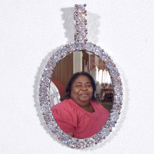 Large 3D Oval Custom Picture Pendant