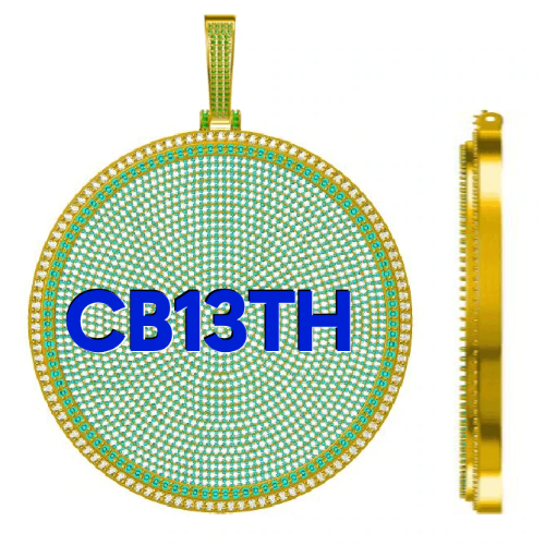 CUSTOM LETTER NECKLACE 3D BIG DISC