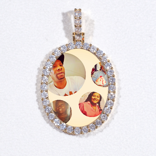 3D Oval Custom Picture Pendant