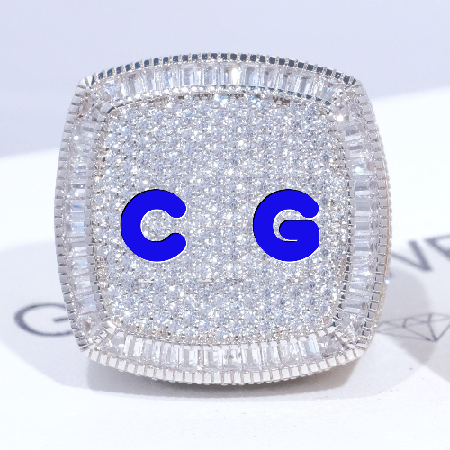 CUSTOM LETTER 3D ICED RING