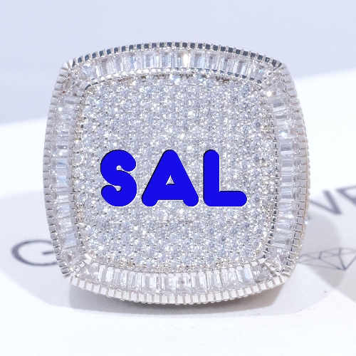 CUSTOM LETTER 3D ICED RING