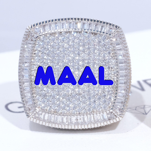 CUSTOM LETTER 3D ICED RING