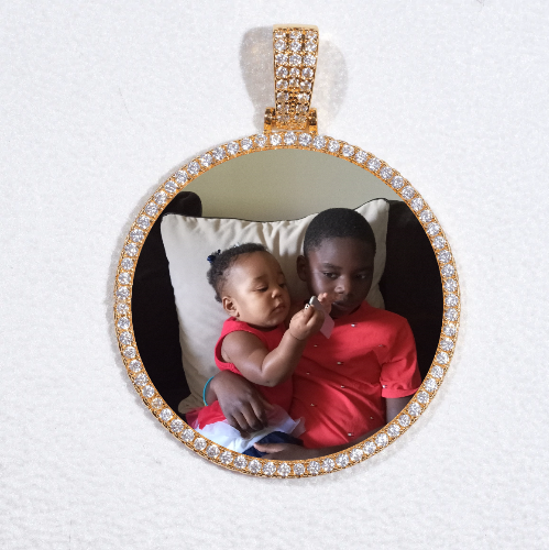 MEDIUM 3D CIRCLE CUSTOM PICTURE PENDANT