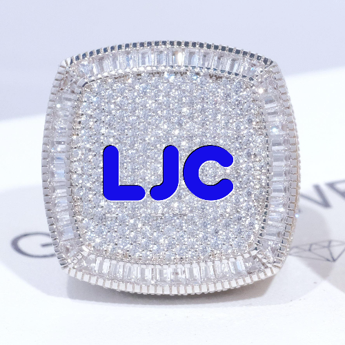 CUSTOM LETTER 3D ICED RING