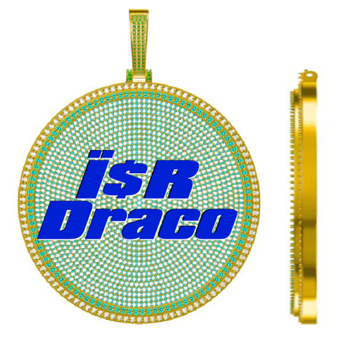CUSTOM LETTER NECKLACE 3D BIG DISC