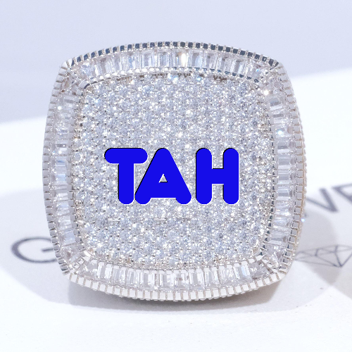 CUSTOM LETTER 3D ICED RING
