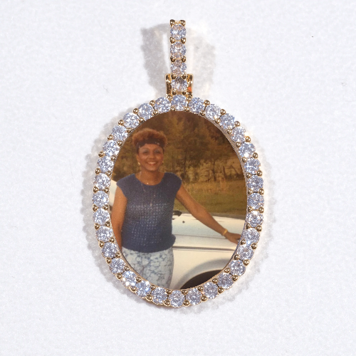 3D Oval Custom Picture Pendant