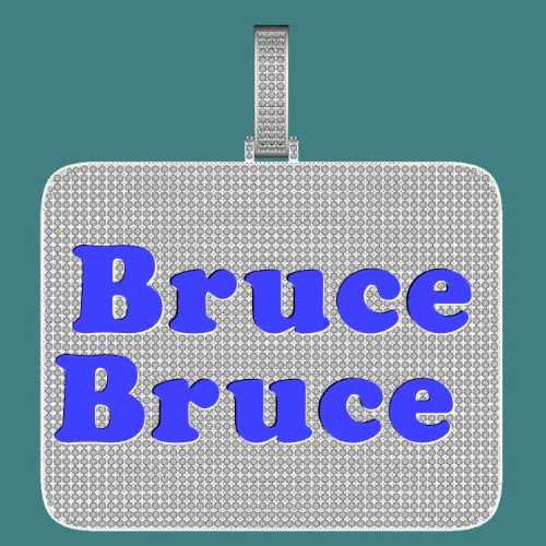 CUSTOM LETTER NECKLACE 3D BIG SQUARE
