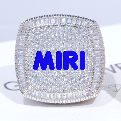 CUSTOM LETTER 3D ICED RING