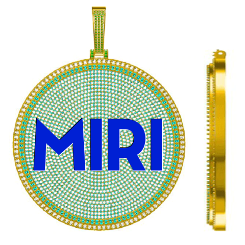 CUSTOM LETTER NECKLACE 3D BIG DISC