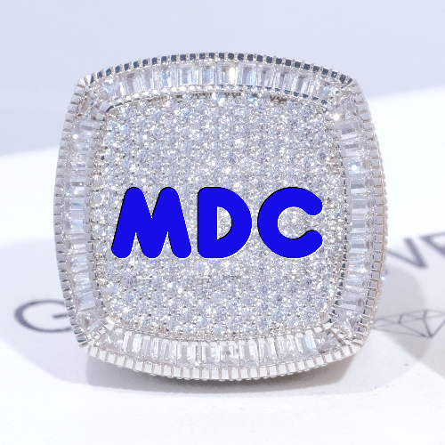 CUSTOM LETTER 3D ICED RING