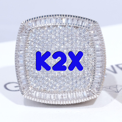 CUSTOM LETTER 3D ICED RING