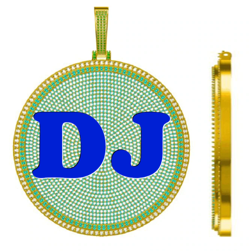 CUSTOM LETTER NECKLACE 3D BIG DISC