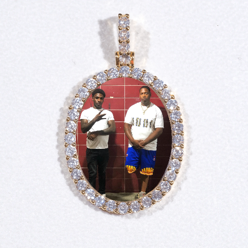 3D Oval Custom Picture Pendant