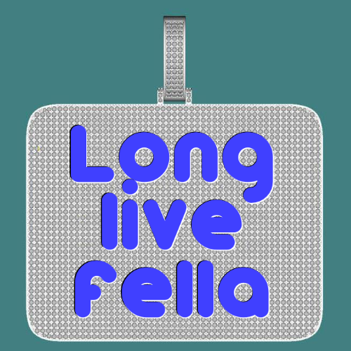 CUSTOM LETTER NECKLACE 3D BIG SQUARE