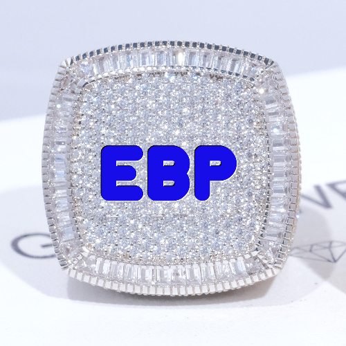 CUSTOM LETTER 3D ICED RING