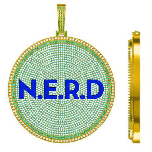 CUSTOM LETTER NECKLACE 3D BIG DISC