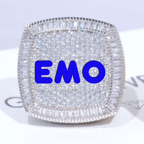 CUSTOM LETTER 3D ICED RING