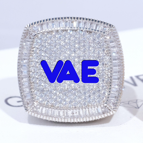 CUSTOM LETTER 3D ICED RING