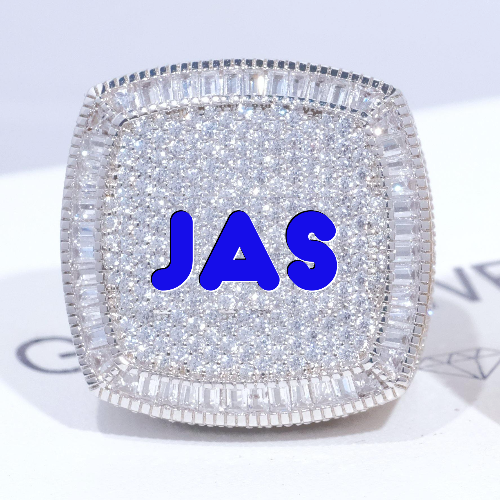 CUSTOM LETTER 3D ICED RING