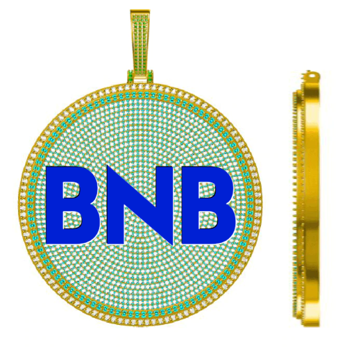 CUSTOM LETTER NECKLACE 3D BIG DISC