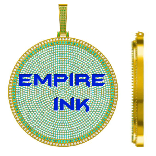 CUSTOM LETTER NECKLACE 3D BIG DISC