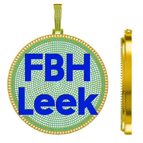 CUSTOM LETTER NECKLACE 3D BIG DISC