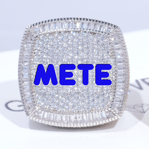 CUSTOM LETTER 3D ICED RING