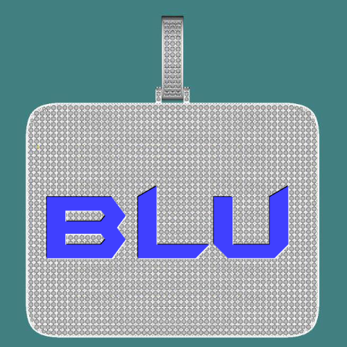 CUSTOM LETTER NECKLACE 3D BIG SQUARE