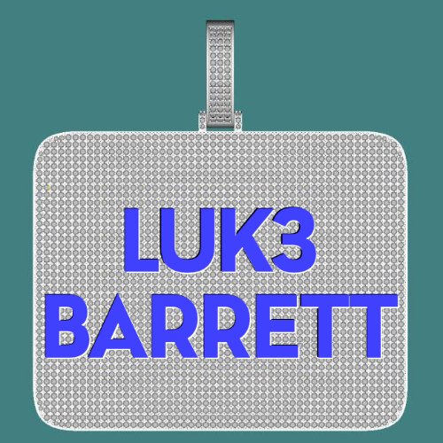 CUSTOM LETTER NECKLACE 3D BIG SQUARE