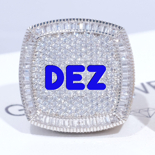 CUSTOM LETTER 3D ICED RING