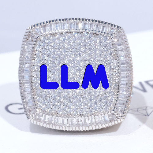 CUSTOM LETTER 3D ICED RING